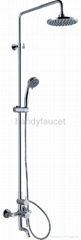 Large Shower Mixer with Slide Shower Bracket, Three-in-one Water Diverter and 3-