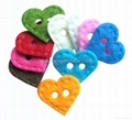 Felt Heart Shaped Buttons - Custom Easy