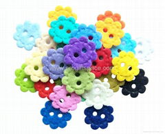 Felt Flower Shaped Buttons - Custom Easy Buttons