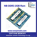 Clearance stock original chips laptop ram ddr3 2gb 1