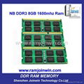 FCC CE RoHS cheap price 8bits 1600mhz ddr3 laptop 8gb ram 1