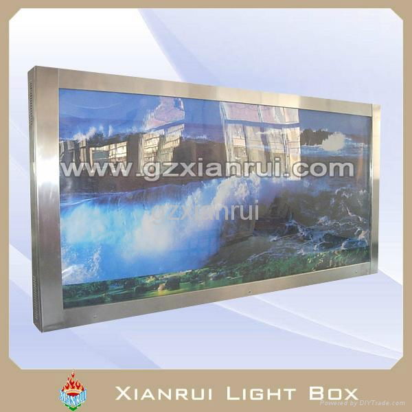 Stainless steel scrolling light box