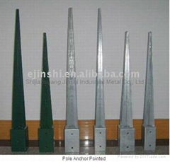 Pole anchors|ground anchor pole|galvanized screw pole anchor