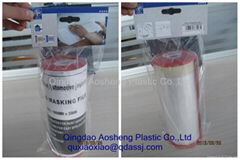 Pre taped masking film