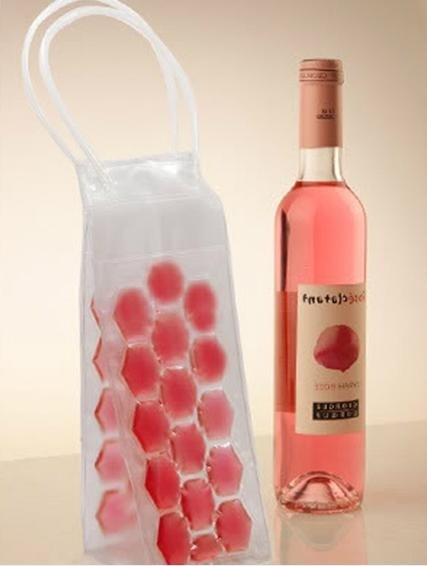 Liquid Filled Fashion Wine Cooler Bags and Packing PVC Ice Bag