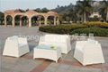 2013 Aluminum white PE Rattan sofa set 3