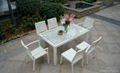 2013 Aluminum white PE Rattan sofa set 4