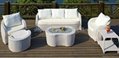 2013 Aluminum white PE Rattan sofa set 5
