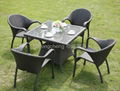 PE Rattan Dining set hotel furniture