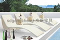 2013 Aluminum Rattan sun bed sun lounger garden leisure furniture