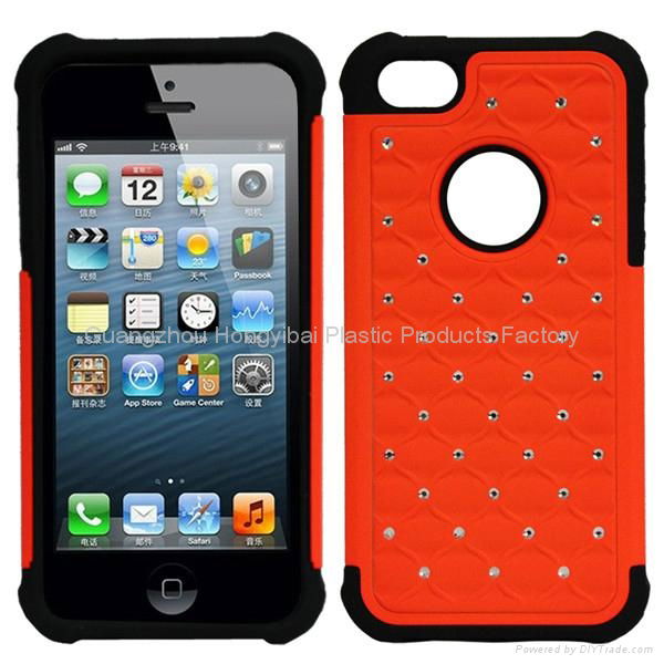 Rhinestone bling phone case for iphone5 1