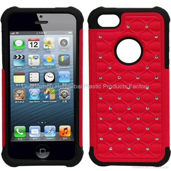 Rhinestone bling phone case for iphone5 5