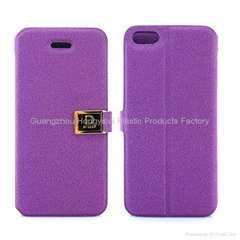 PU leather phone case for apple iphone 5