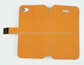 PU leather phone case for apple iphone 5 4