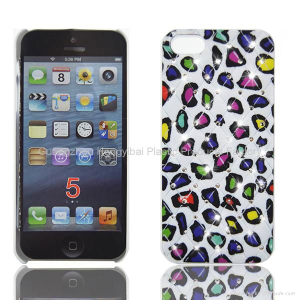 Custom printed diamond phone case for iphone 5 4