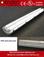 Vaporproof IP65 LED tube fixture 