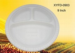biodegradable plastic plates 9 inch 3 compartments