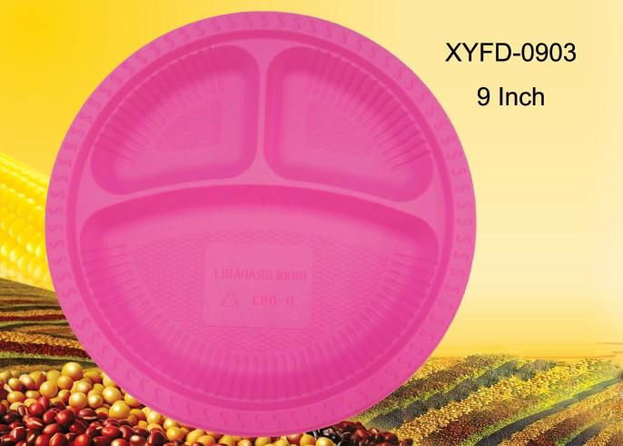 biodegradable plastic plates 9 inch 3 compartments 2