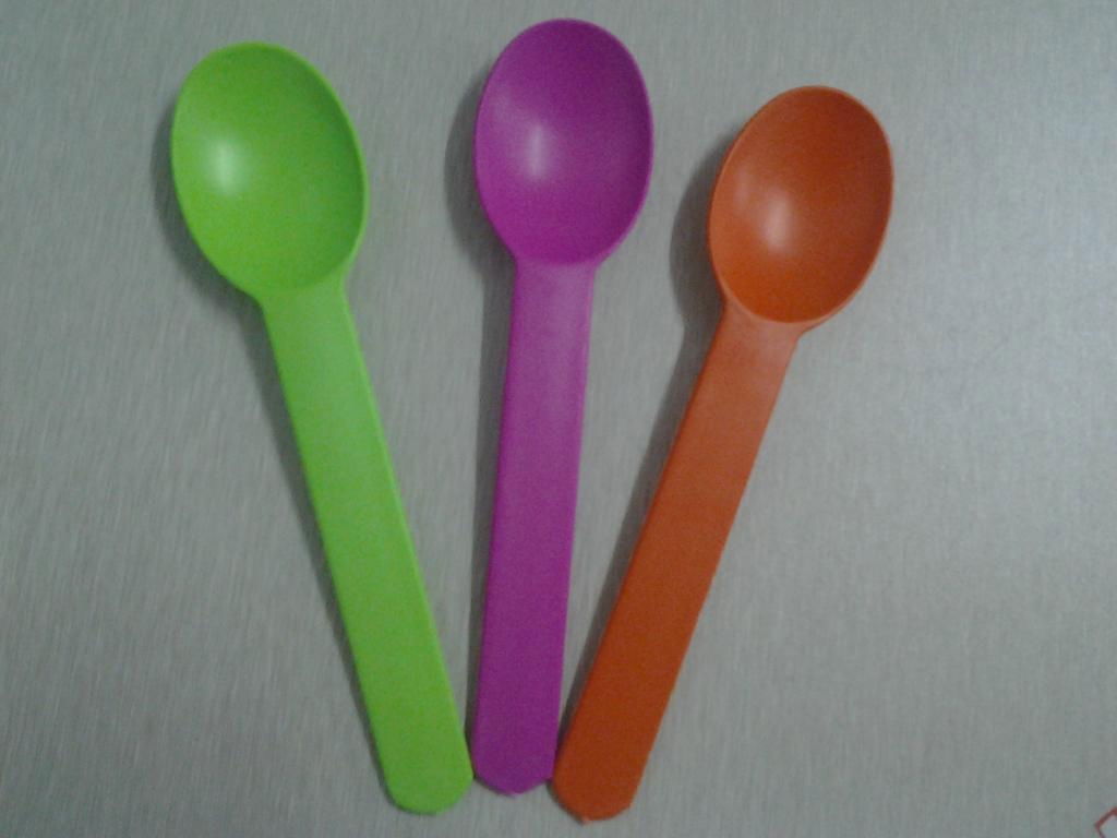 disposable colored ice cream spoon 5