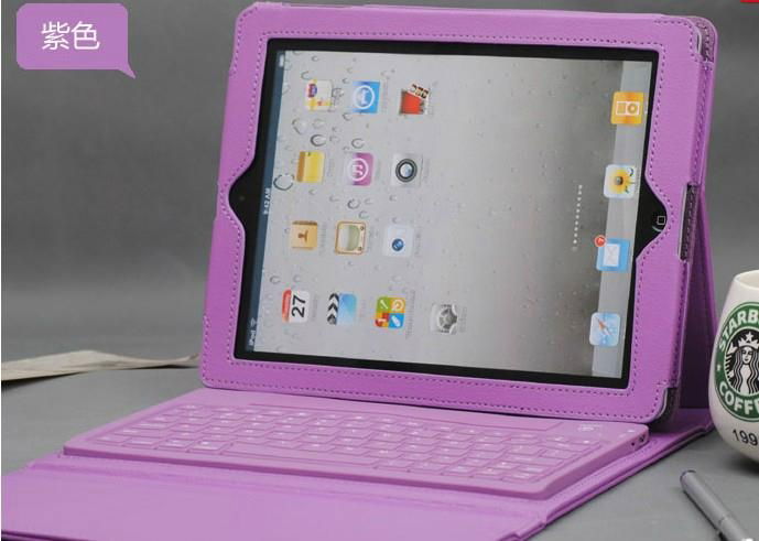 Leather Case + wireless Bluetooth Keyboard for iPad 3 2 iPad2  5