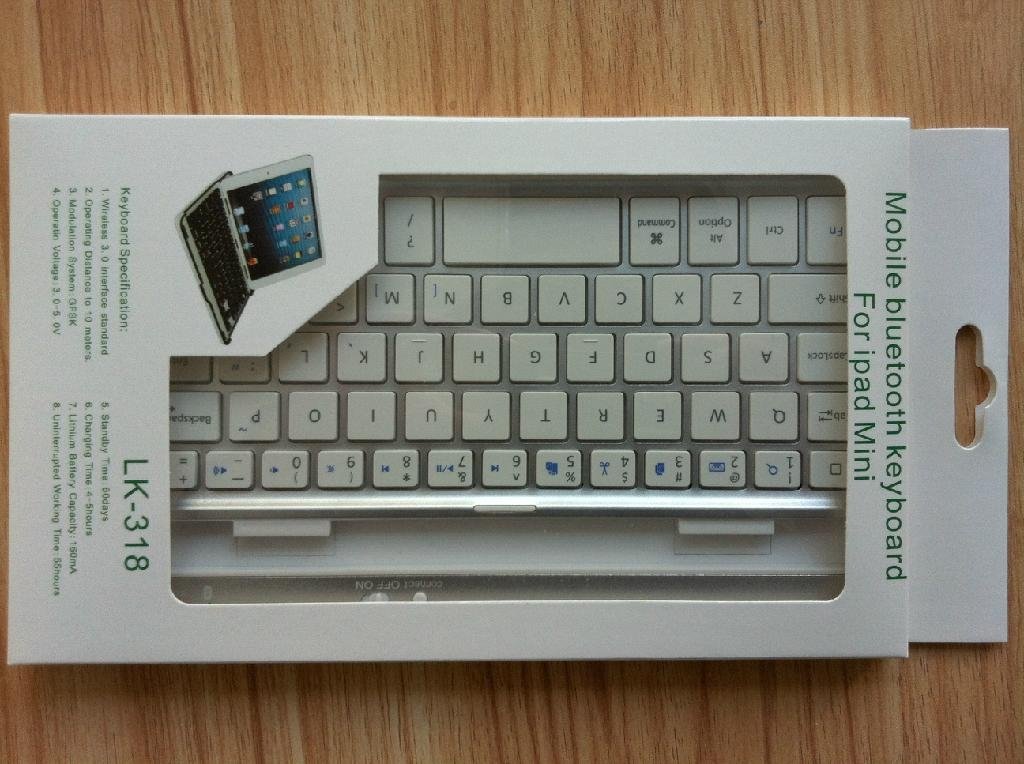 Mini Ultra Slim Aluminium Bluetooth Keyboard for ipad mini Hard cover case for i 4