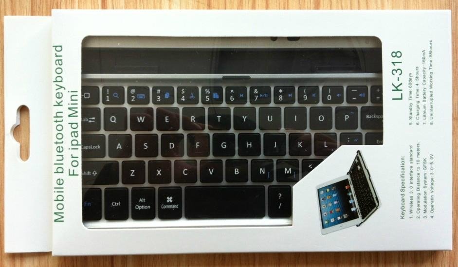Mini Ultra Slim Aluminium Bluetooth Keyboard for ipad mini Hard cover case for i 5