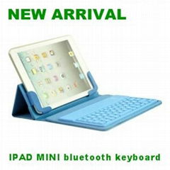 Bluetooth Keyboard for iPad Mini Leather Case 