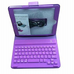 Wireless Bluetooth Keyboard For ipad Mini Leather Case for mini ipad;