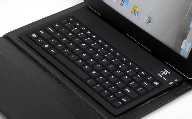 removable Bluetooth Keyboard Leather Handbag Case For Samsung Galaxy Note N8000  3