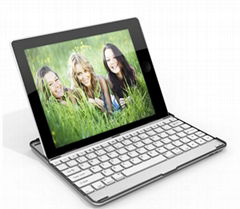 Aluminum Alloy Bluetooth wireless keyboard for Apple ipad 2/3