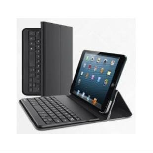 Wireless ipad mini bluetooth keyboard Leather case for iPad Mini  2