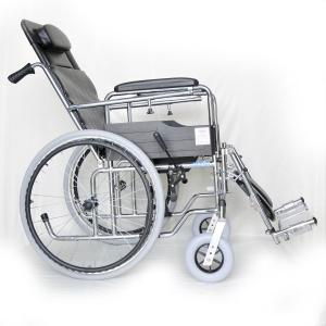 high back half recline steel manual wheelchair from manufacturer