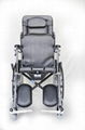 high back half recline steel manual wheelchair from manufacturer 2