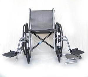 Economy steel manual wheelchair with toilet from manufacturer 3