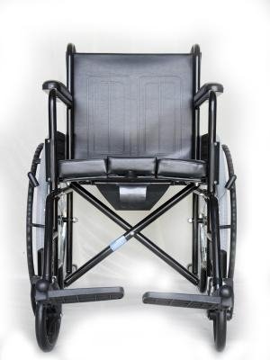 Economy steel manual wheelchair with toilet from manufacturer 5
