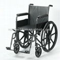 Full recline high back steel manual wheelchair from manufacturer 3