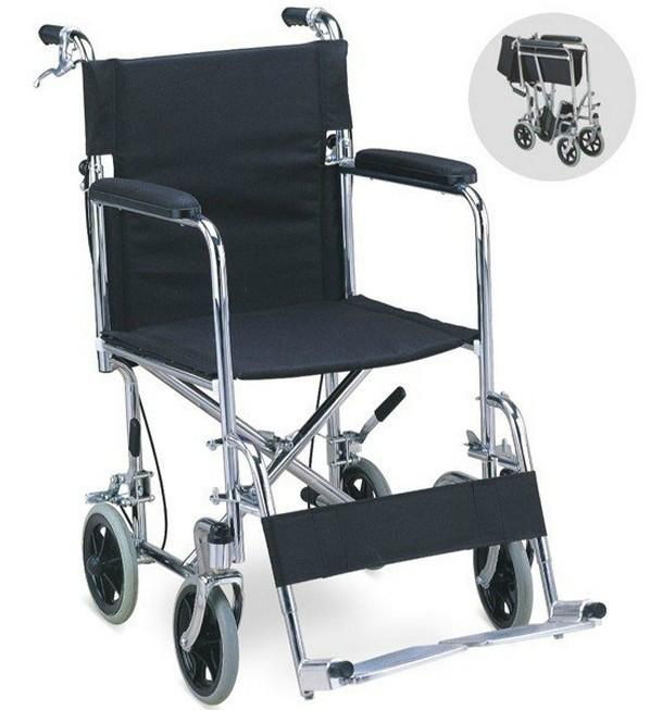 Full recline high back steel manual wheelchair from manufacturer 5