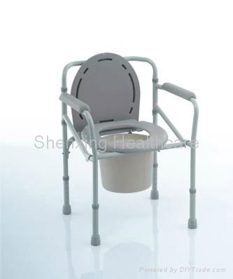 Steel commode chair for elderly from manufacturer