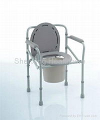 Steel commode chair for elderly from