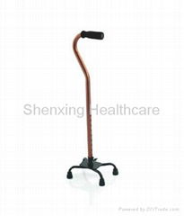 Adjustable Four foot walking stick for