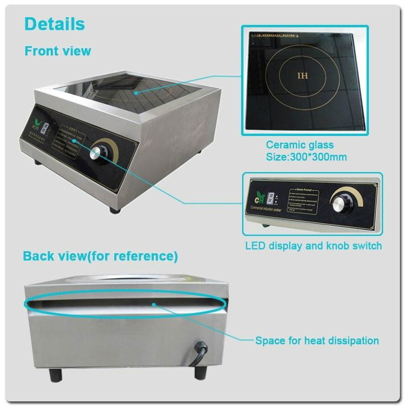 3500W commercial induction cooker for restaurant kitchen 4