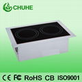 2 burner commercial induction built in cooker hob