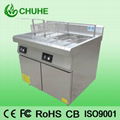 Freestanding double commercial deep fryers 1