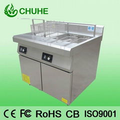 Freestanding double commercial deep fryers