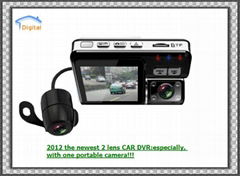 2channel car dvr with G-sensor function