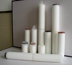 PP/PES/PTFE/Nylon Membrane pleated Filter cartridge in water treatment