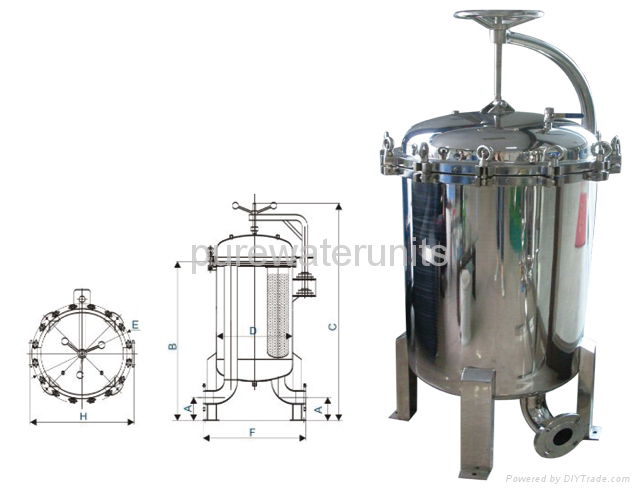 Stainless Steel Industry bag Style Fiber Housing 3