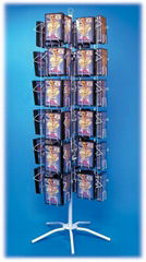 DVD Spinner | 72 Pocket DVD Display Rack | Black