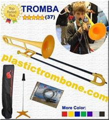 New !!! Plastic Trombone - Yellow