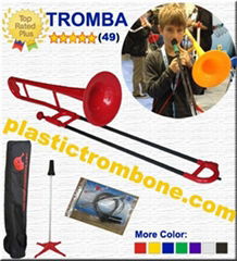 New!!! Plastic Trombone - Red